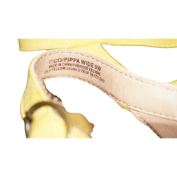 Earth Origins Pippa Wedge Sandals – Yellow Suede (Size 9W) - Picture 6 of 9